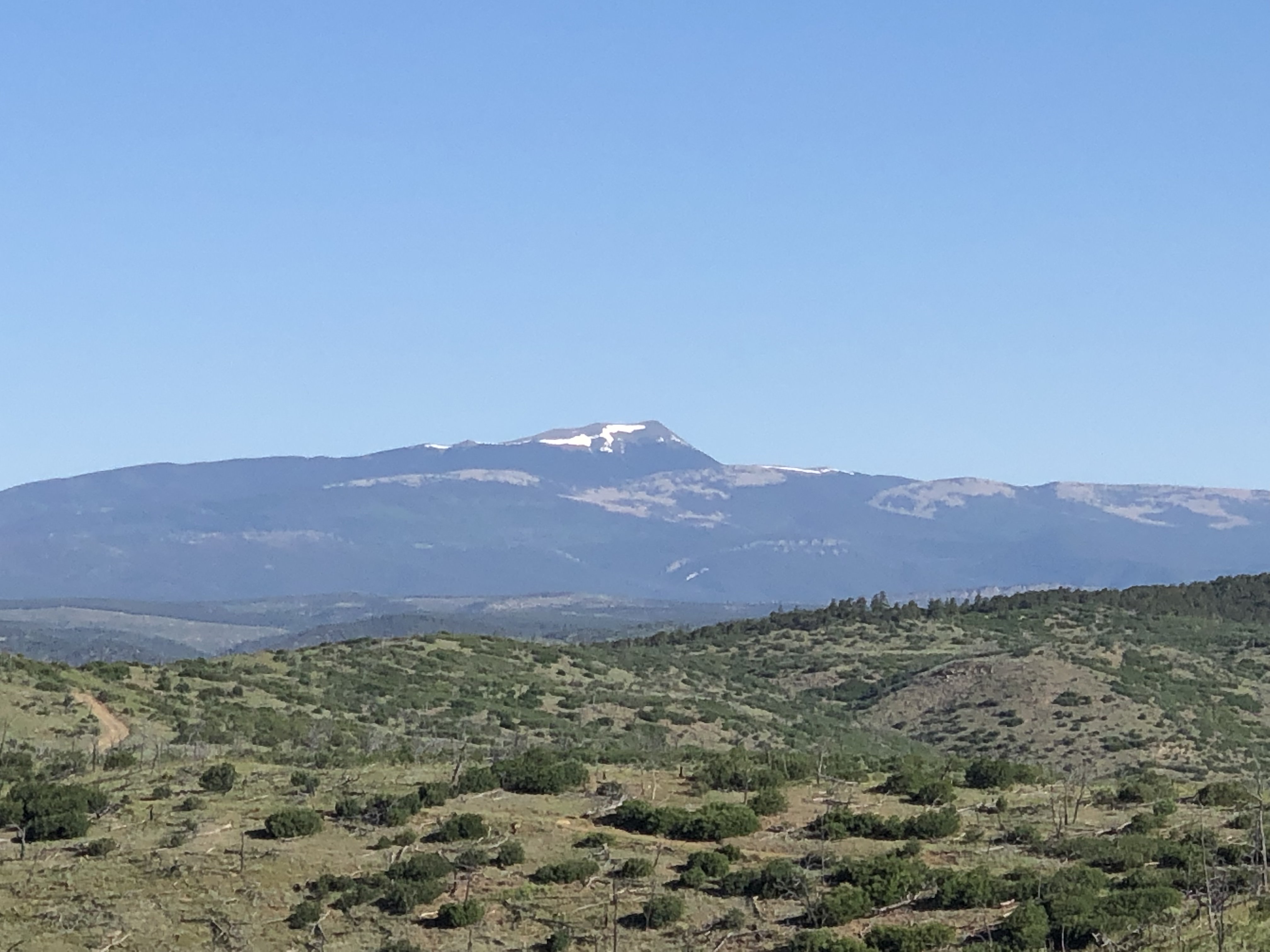 A view of Baldy Mountain, our ultimate goal for the trip.